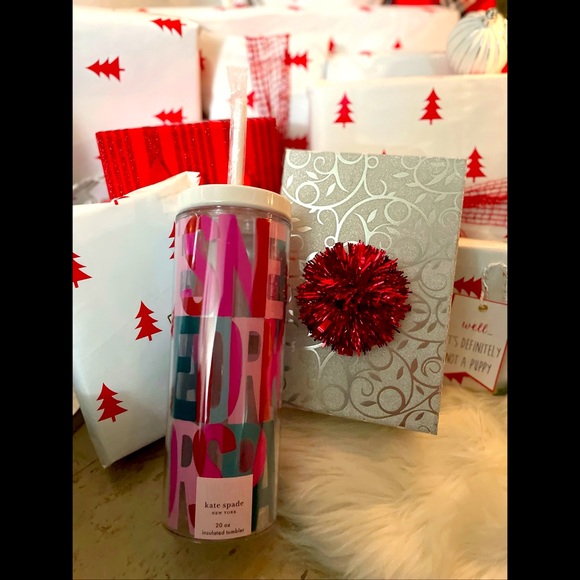 kate spade Accessories - Kate spade layered logo tumbler with straw